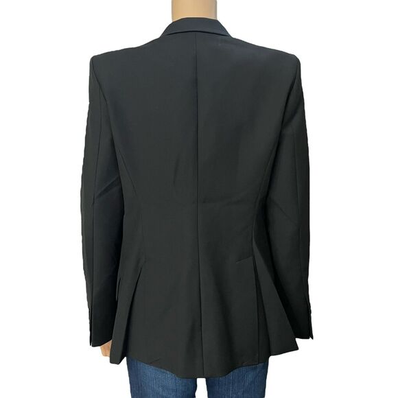 NEW White House Black Market Editor Blazer Black Structured Modern Minimalist - Picture 5 of 13